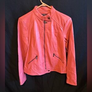 Roz & Ali Coral Leather Jacket